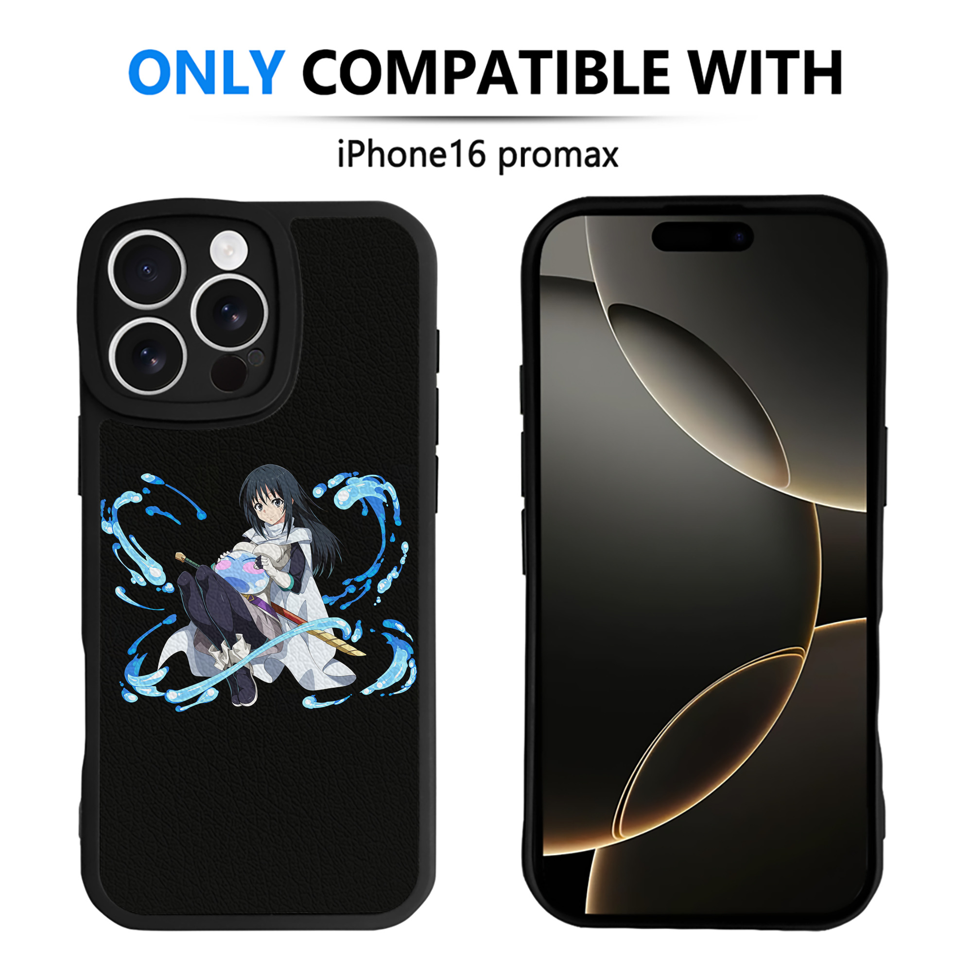 （画像用） 転スラ Regarding Reincarnated to Slime 【iPhone 16シリーズ対応】シリコンスマホケース（レザー調） 材質：シリコン